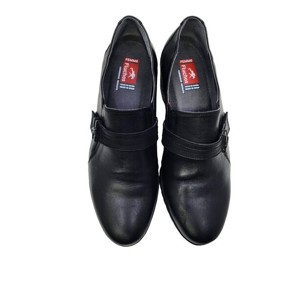Fluchos Charis F0942 Women's Comfort Slip-On Shoes Size 39 Black Leather - Picture 9 of 13